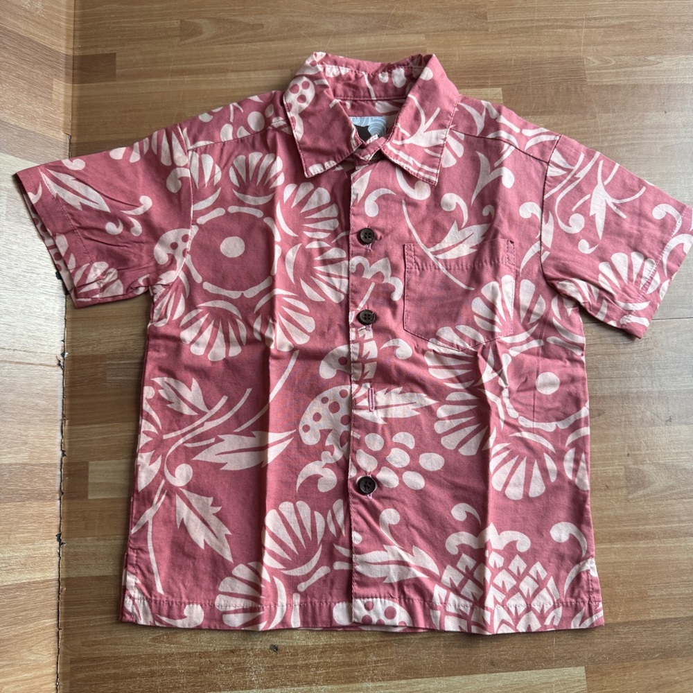 Kahala Duke's Pareo short-sleeve button-down shirt,2-3 years, Hawaiian shirt